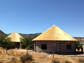 Goegap thatching project - trail camp rondavels